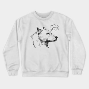 Dog Thinking About Bones Crewneck Sweatshirt